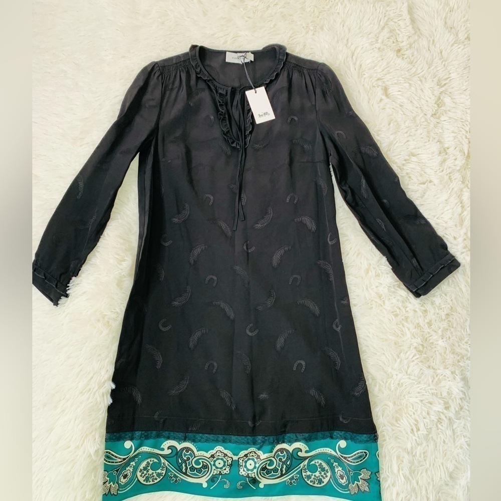 Coach 1941 Feather Jacquard Print Dress, over size, loose fit, size 0 - Picture 12 of 16